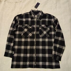 G59 Records Suicideboys Merch Grey Five Nine zipper Flannel NWT XL